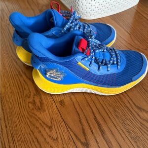 Steph Carry Kids Blue and Yellow Athletic Shoes- Under Armour